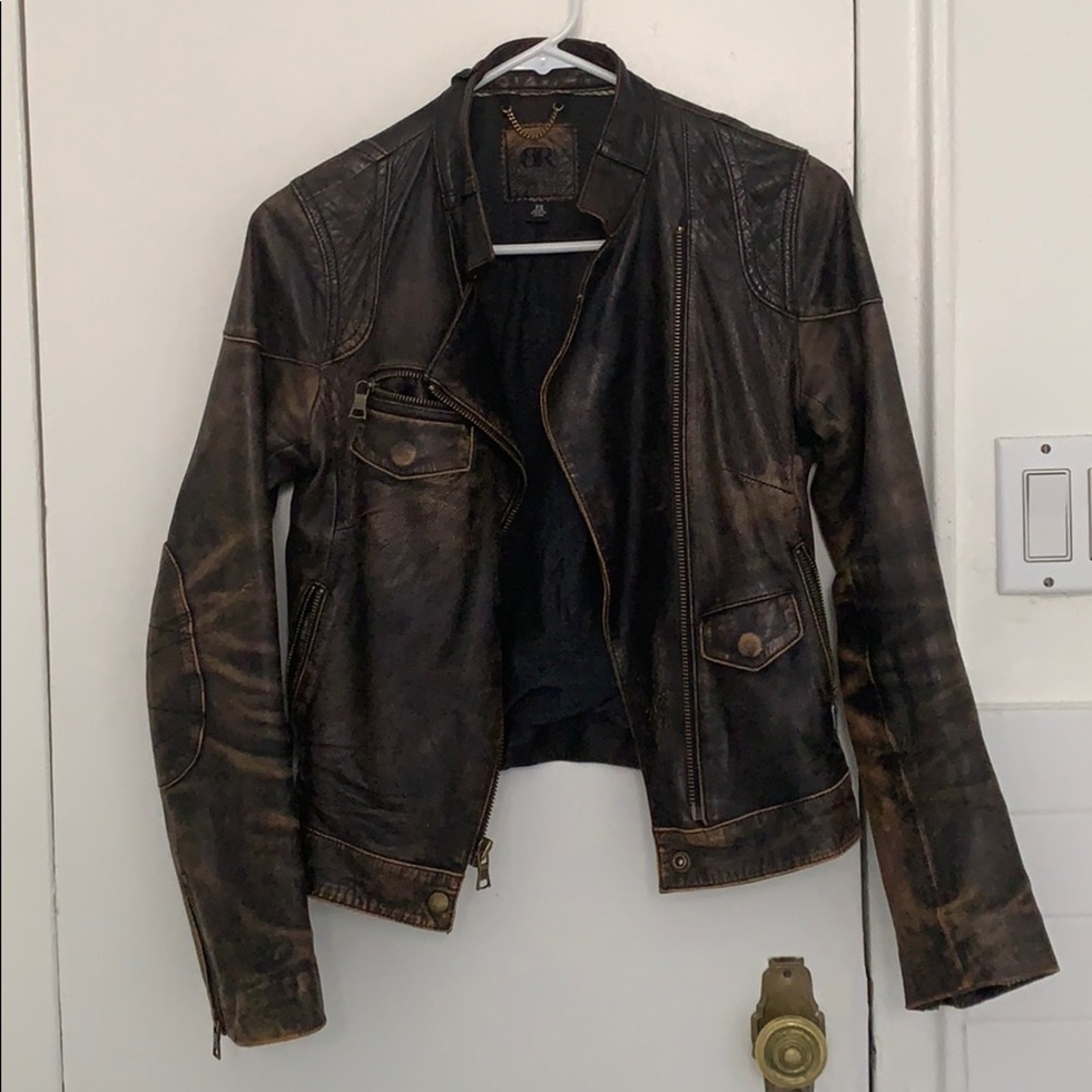 Banana Republic Distressed Moto Jacket